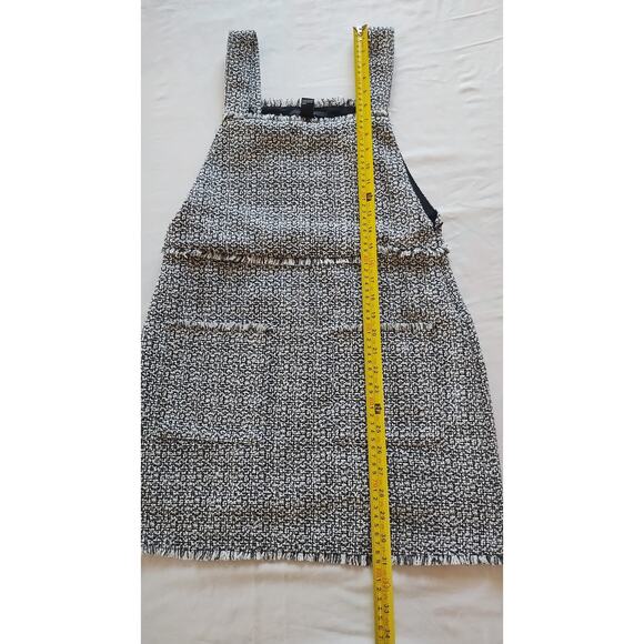 Forever 21 Dress Women small Gray Tweed Pinafore Sleeveless mini dress - Picture 15 of 15